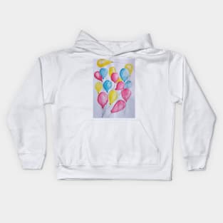 Balloons in primary colours. Kids Hoodie